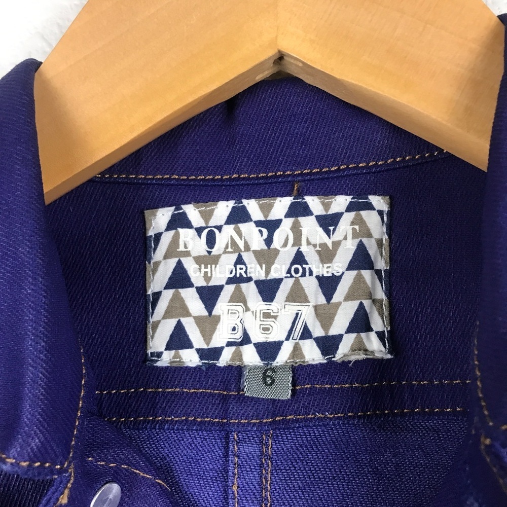 Bonpoint Royal Blue Denim Jacket Size 6 - Picture 6 of 8